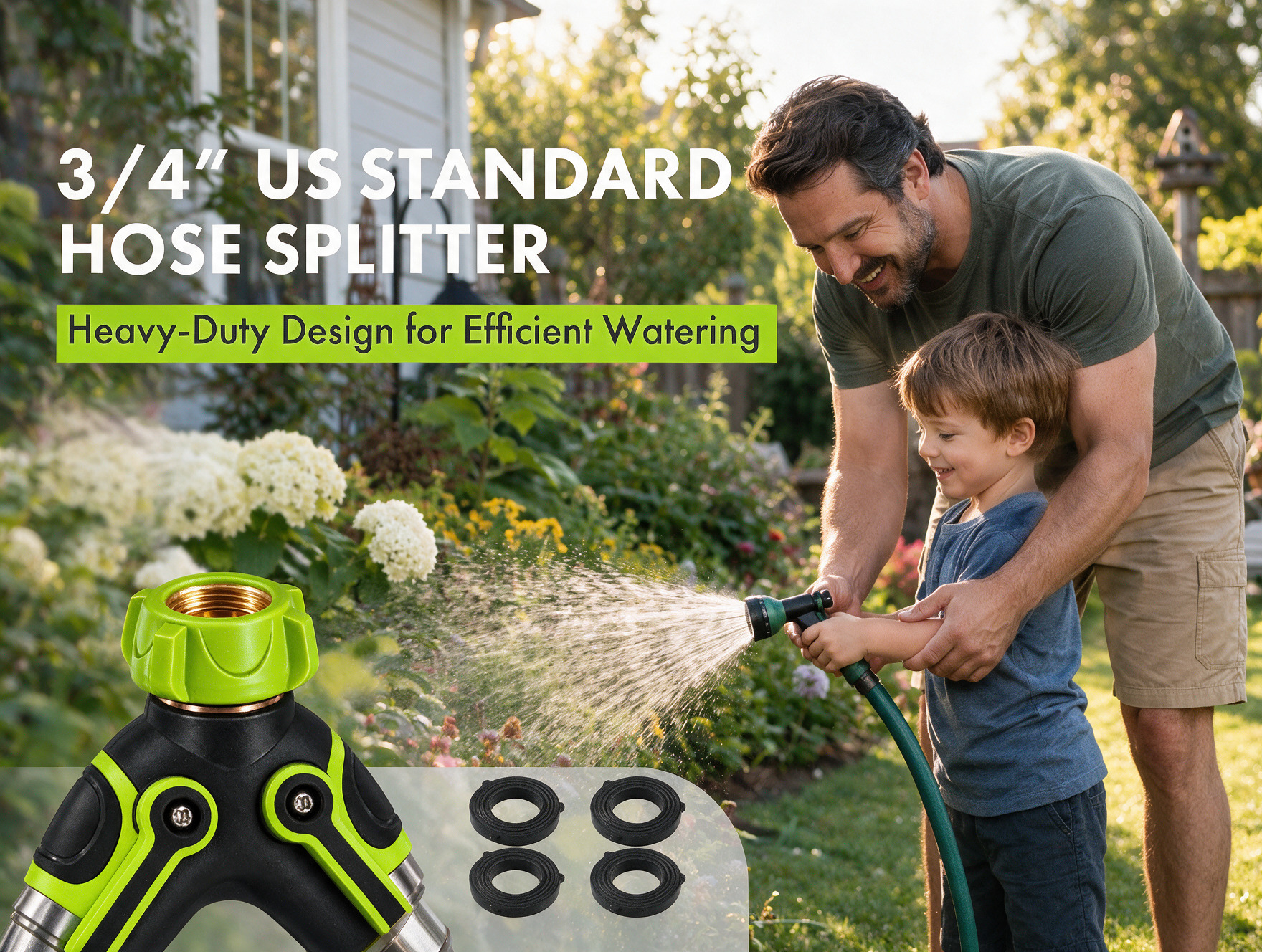 TNMORA garden hose splitter and garden watering