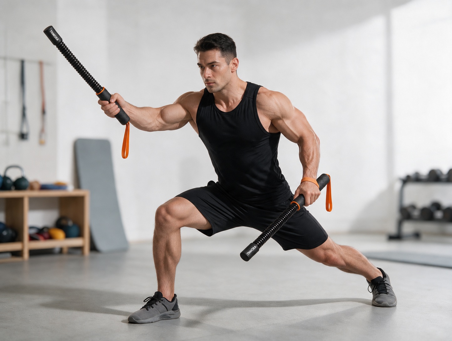 TNMORA cordless battle ropes and resistance bands